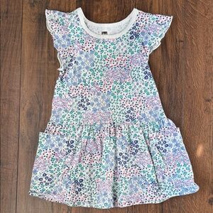 Tea Floral Print Kids Dress